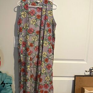 LuLaRoe Floral Sleeveless Dress Coverup